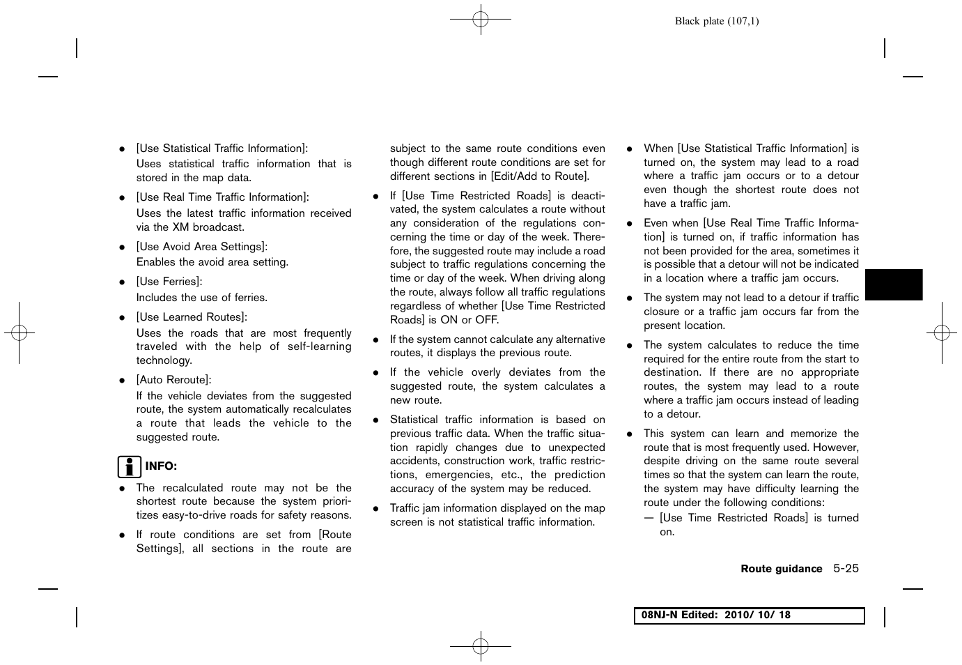 NISSAN 2011 Maxima User Manual | Page 106 / 233