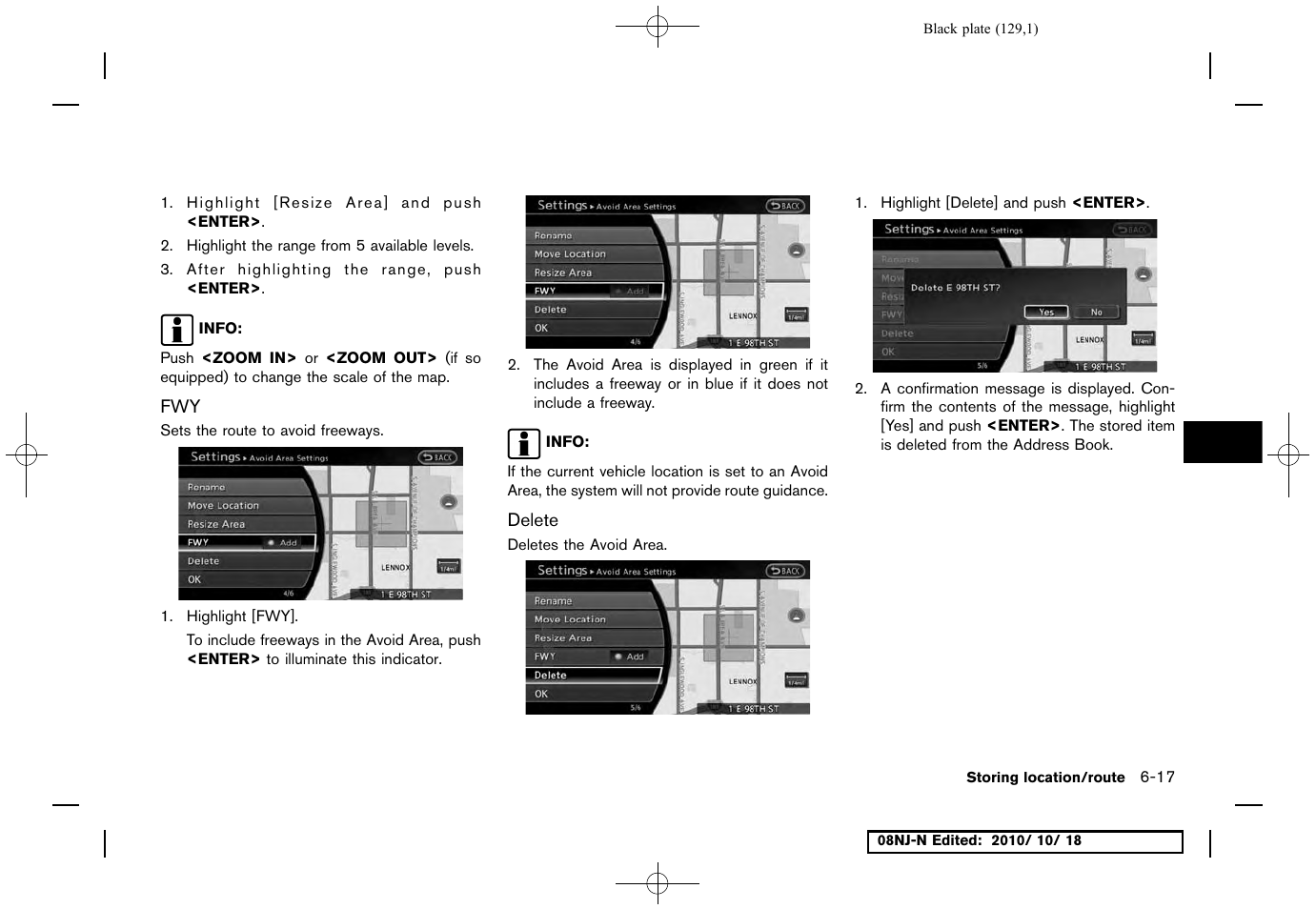 Delete | NISSAN 2011 Maxima User Manual | Page 128 / 233