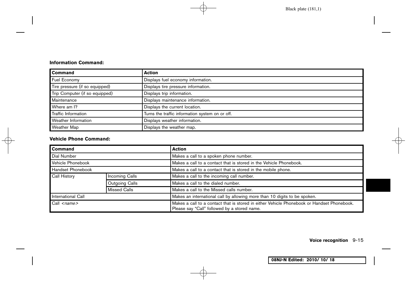 NISSAN 2011 Maxima User Manual | Page 180 / 233