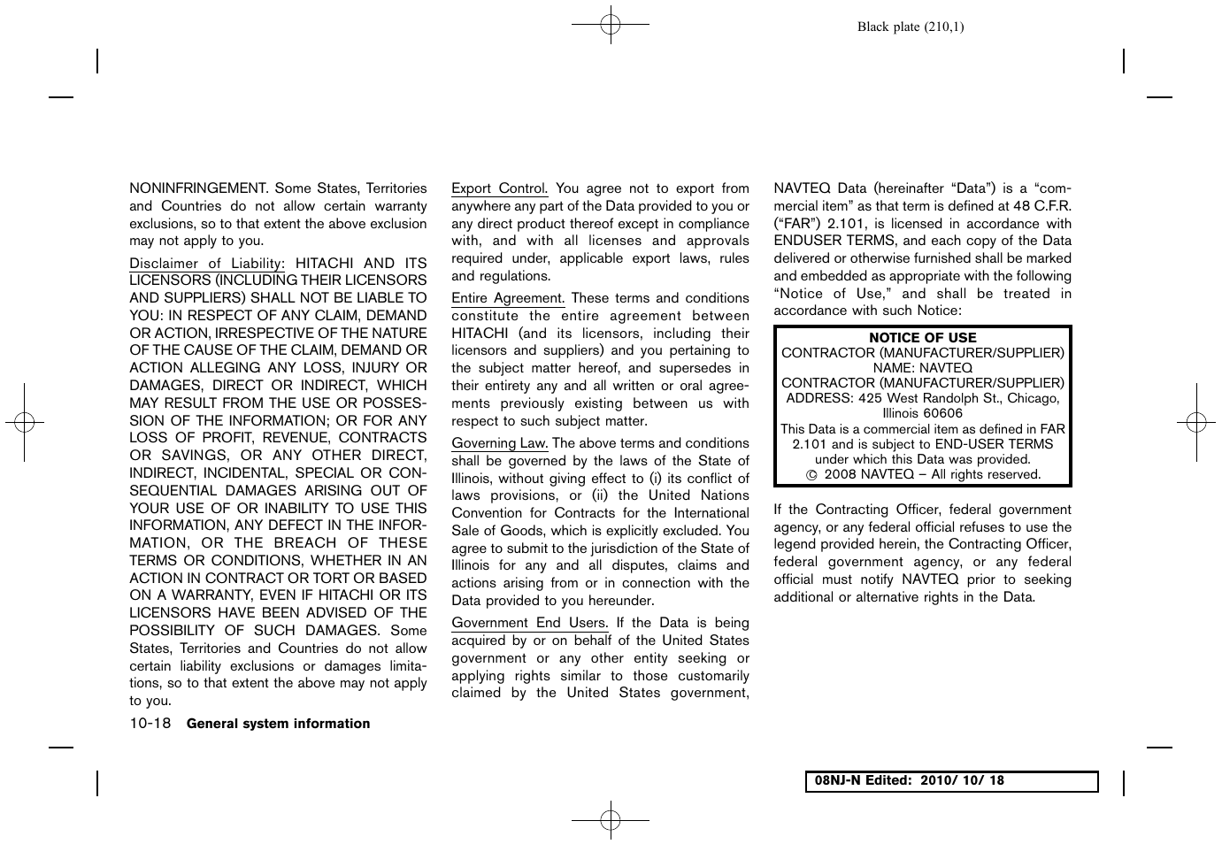 NISSAN 2011 Maxima User Manual | Page 209 / 233