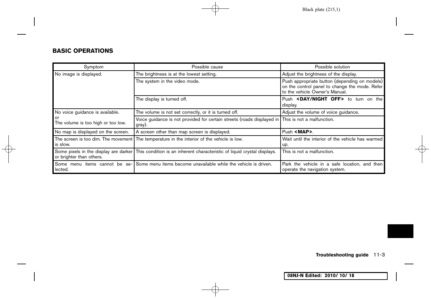 Basic operations, Basic operations -3 | NISSAN 2011 Maxima User Manual | Page 214 / 233