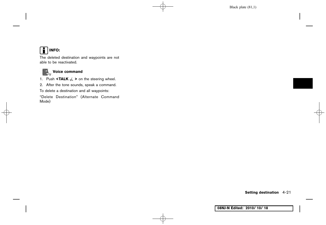 NISSAN 2011 Maxima User Manual | Page 80 / 233
