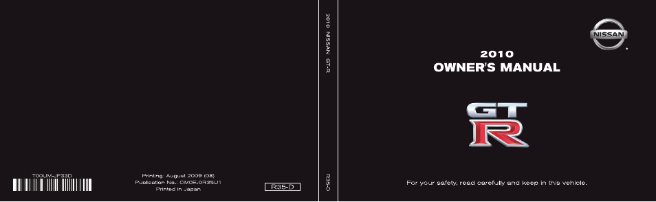NISSAN 2010 GT-R Sports Sedan User Manual | 314 pages