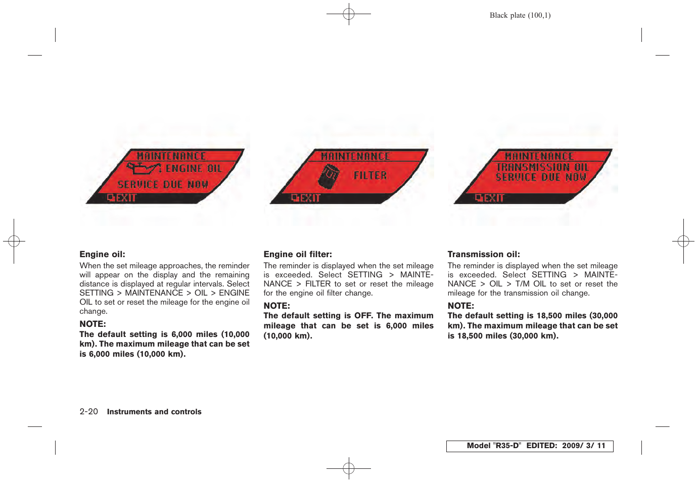 NISSAN 2010 GT-R Sports Sedan User Manual | Page 103 / 314