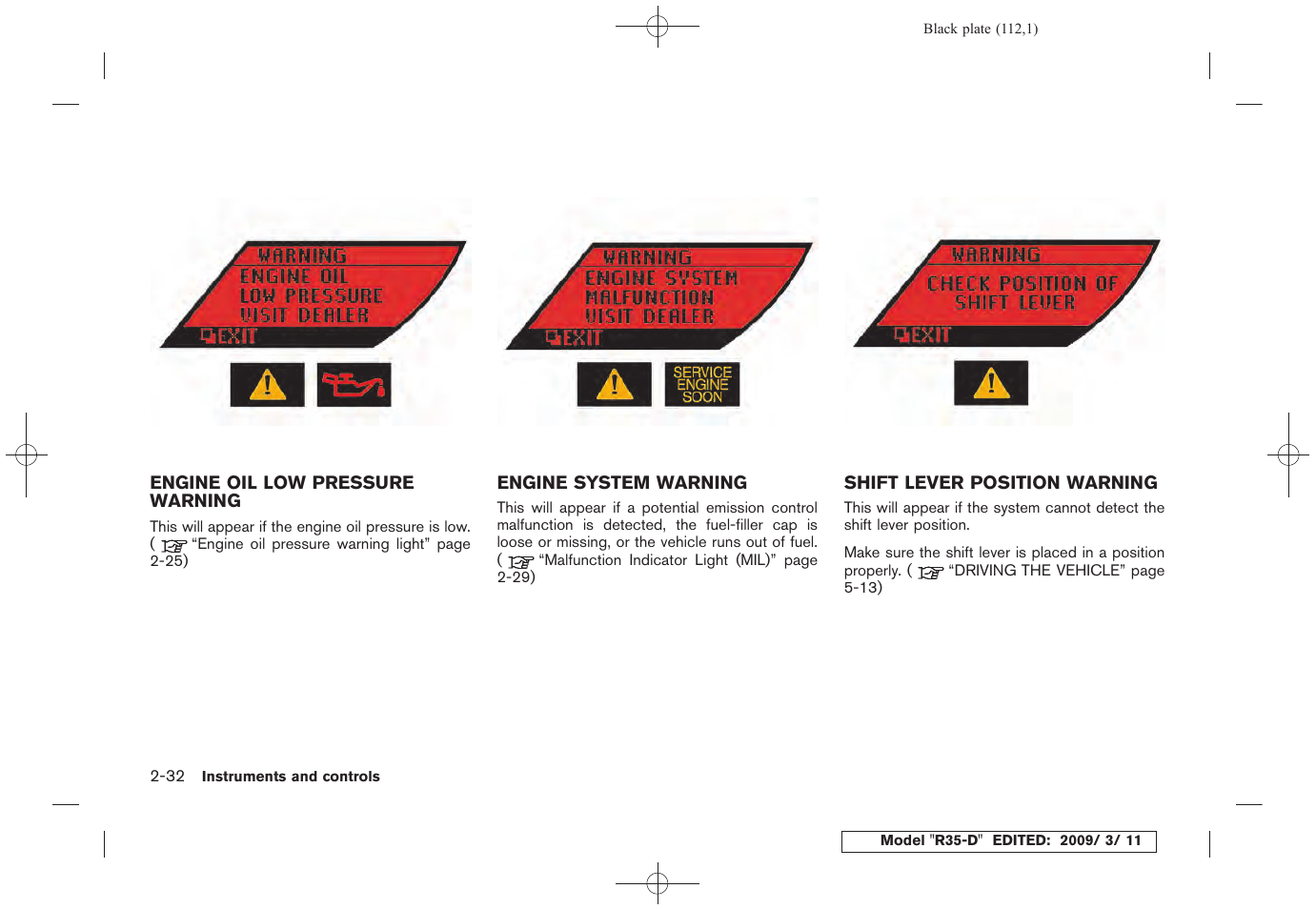 NISSAN 2010 GT-R Sports Sedan User Manual | Page 115 / 314