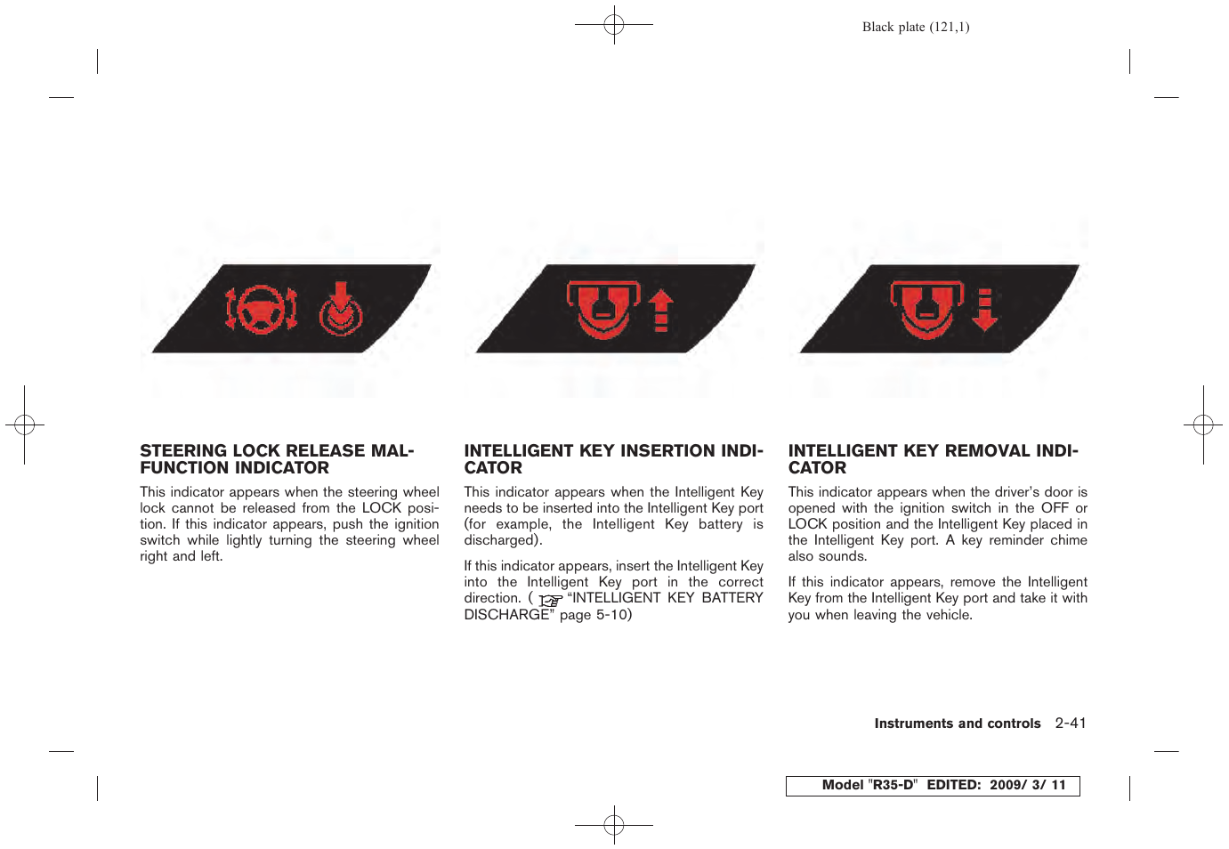 NISSAN 2010 GT-R Sports Sedan User Manual | Page 124 / 314