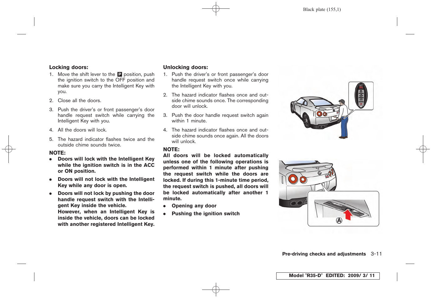 NISSAN 2010 GT-R Sports Sedan User Manual | Page 158 / 314