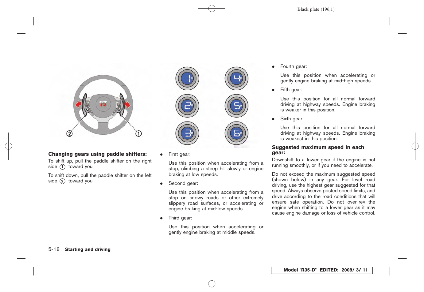 NISSAN 2010 GT-R Sports Sedan User Manual | Page 197 / 314