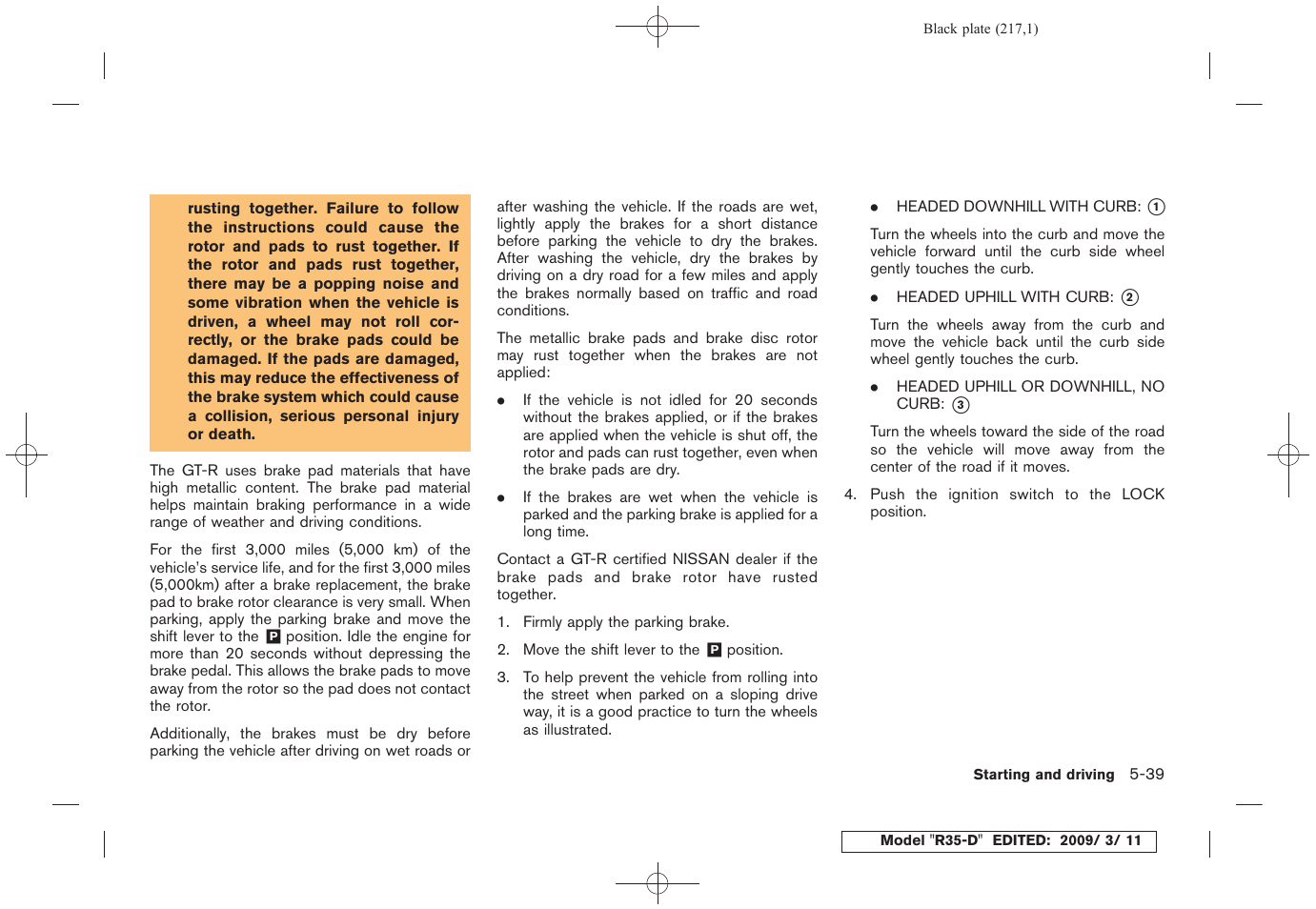 NISSAN 2010 GT-R Sports Sedan User Manual | Page 218 / 314