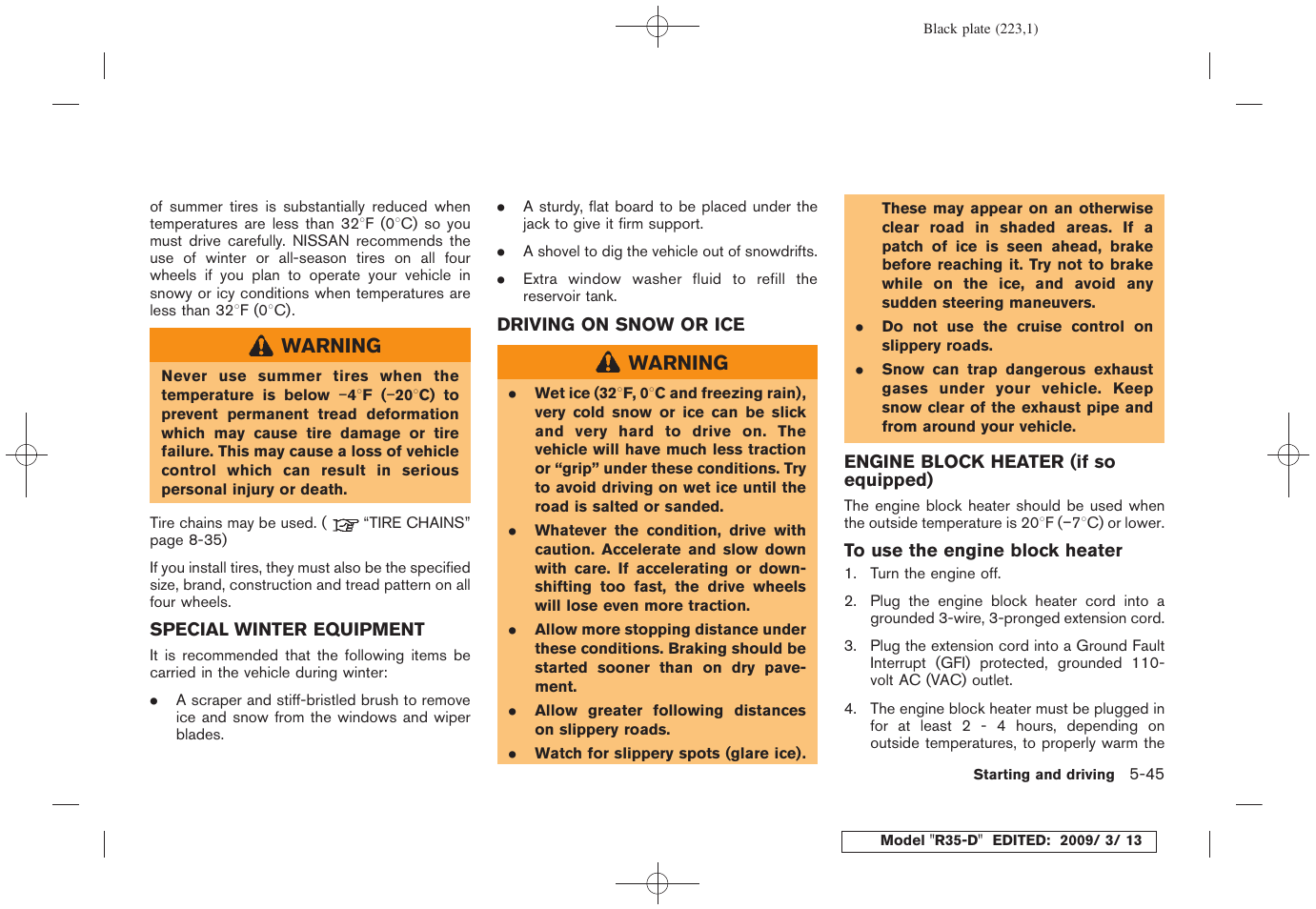 NISSAN 2010 GT-R Sports Sedan User Manual | Page 224 / 314