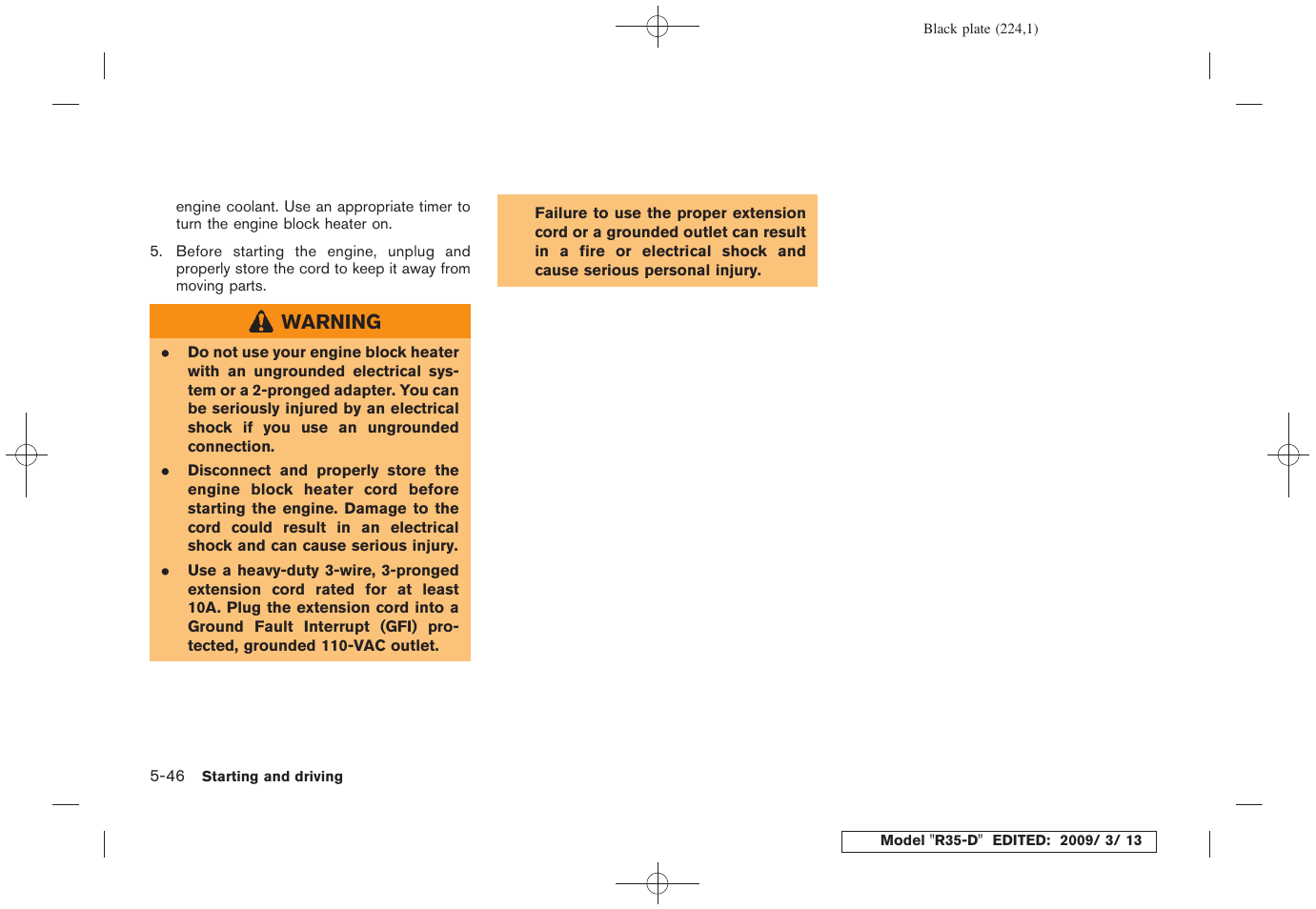 NISSAN 2010 GT-R Sports Sedan User Manual | Page 225 / 314