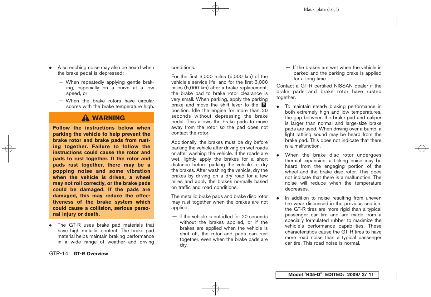 NISSAN 2010 GT-R Sports Sedan User Manual | Page 23 / 314
