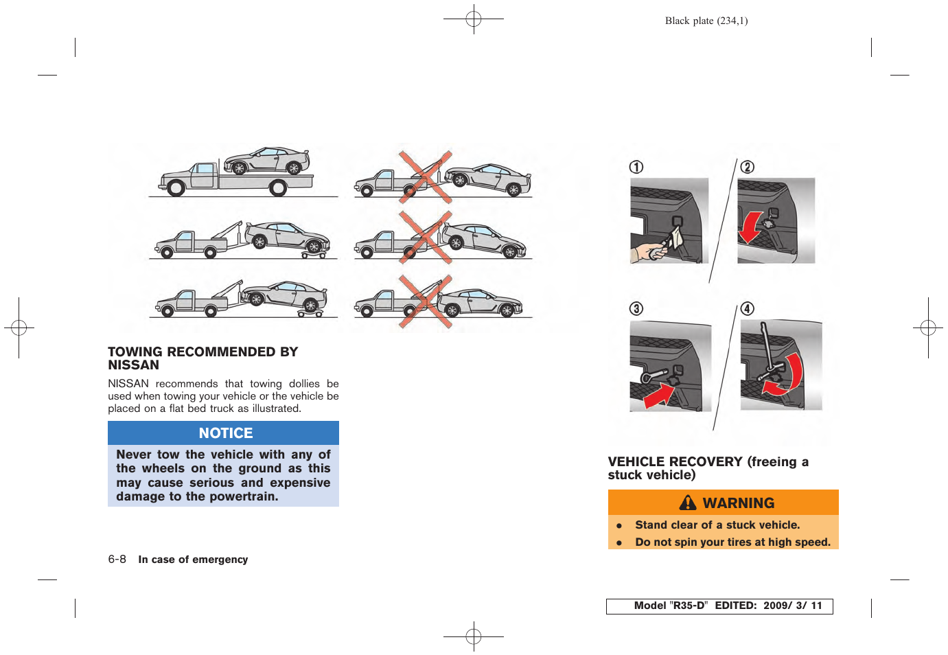 NISSAN 2010 GT-R Sports Sedan User Manual | Page 233 / 314