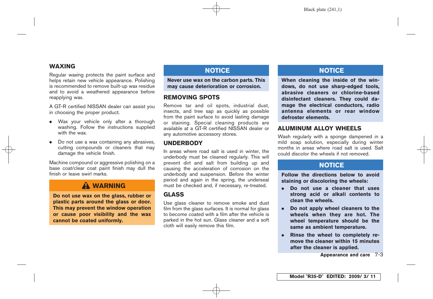 NISSAN 2010 GT-R Sports Sedan User Manual | Page 238 / 314