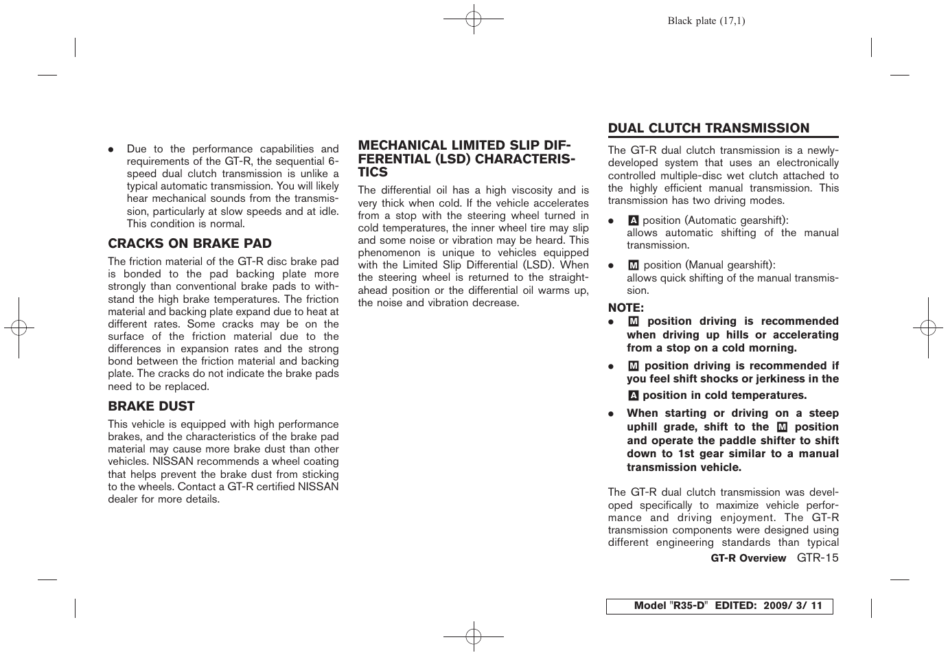 NISSAN 2010 GT-R Sports Sedan User Manual | Page 24 / 314