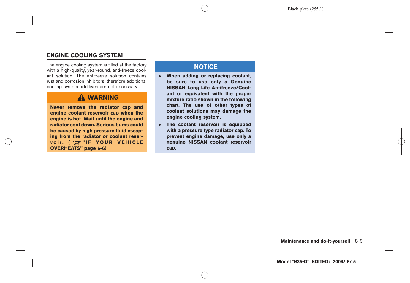 Engine cooling system -9 | NISSAN 2010 GT-R Sports Sedan User Manual | Page 252 / 314