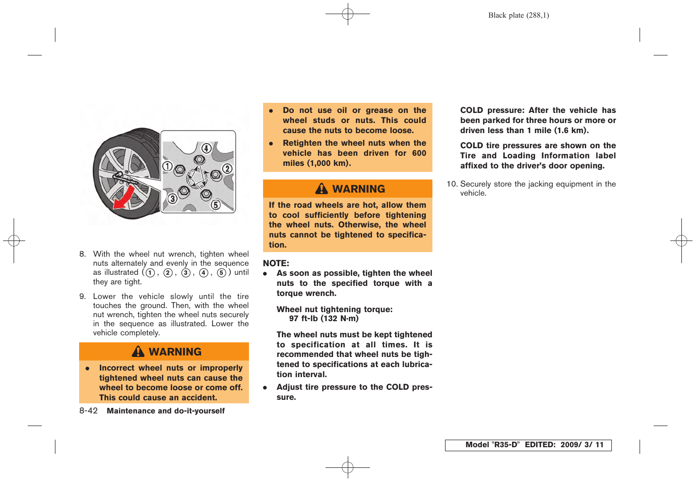 NISSAN 2010 GT-R Sports Sedan User Manual | Page 285 / 314