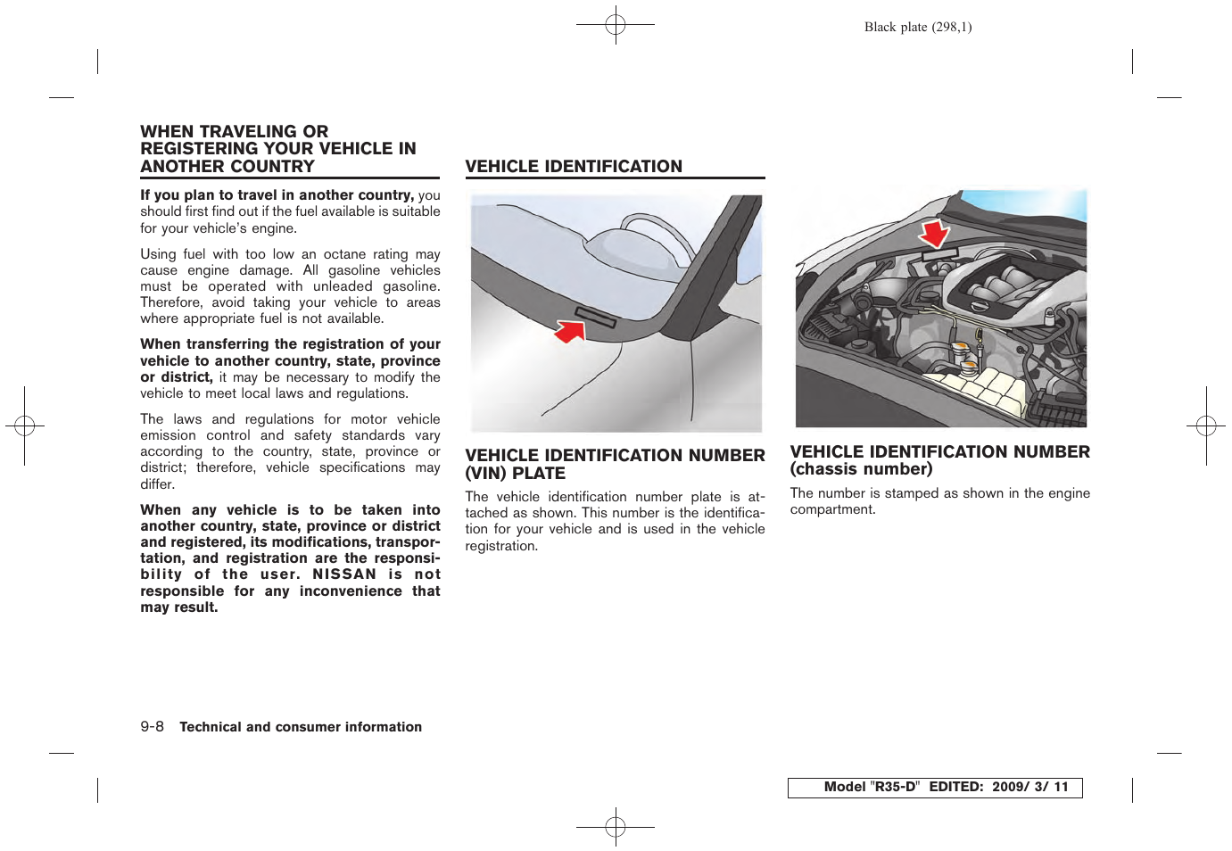 NISSAN 2010 GT-R Sports Sedan User Manual | Page 293 / 314