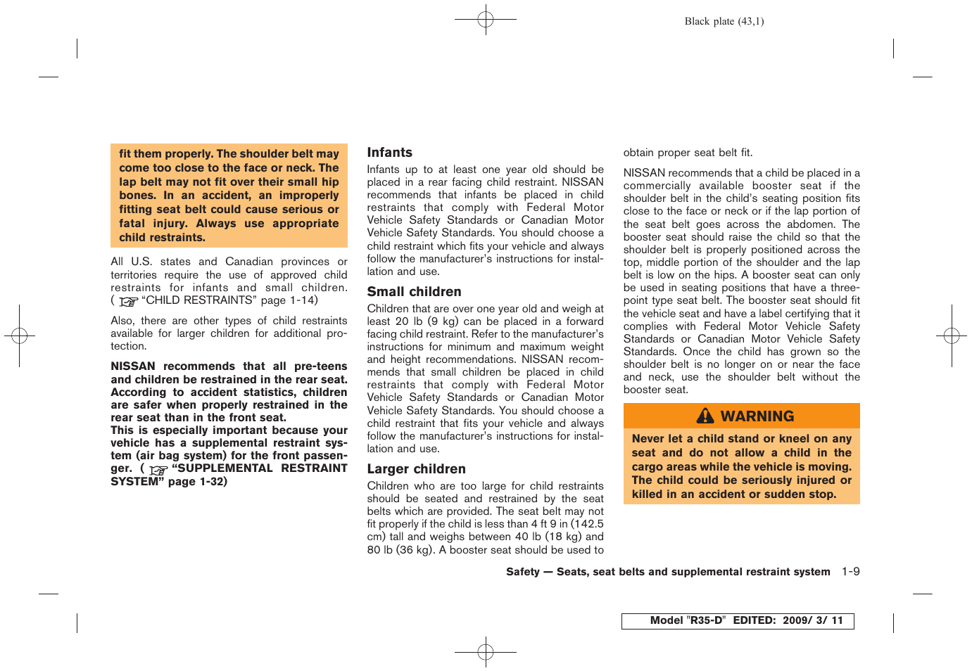 NISSAN 2010 GT-R Sports Sedan User Manual | Page 46 / 314