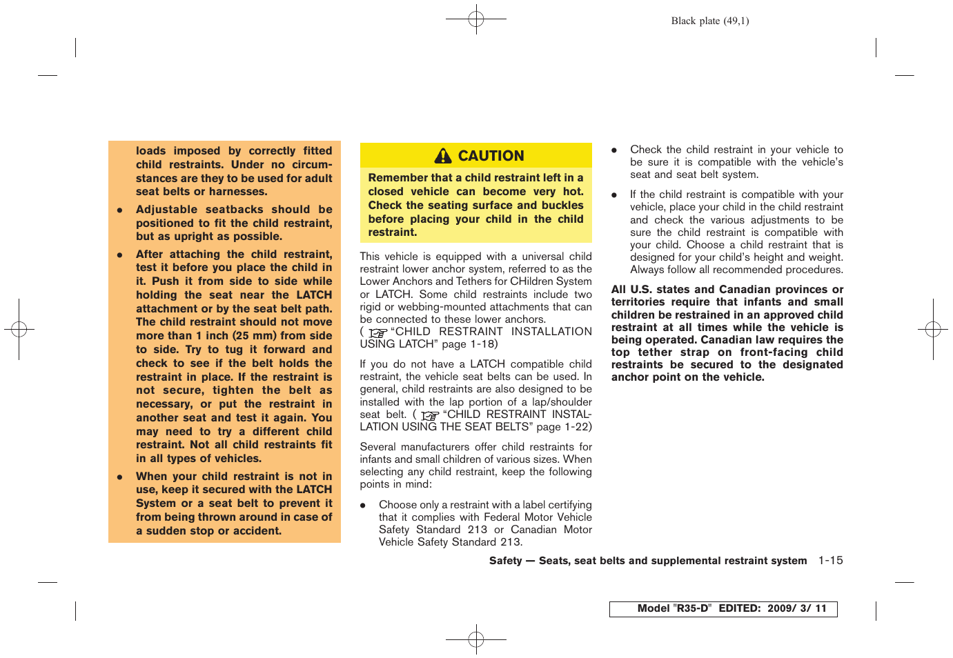 NISSAN 2010 GT-R Sports Sedan User Manual | Page 52 / 314