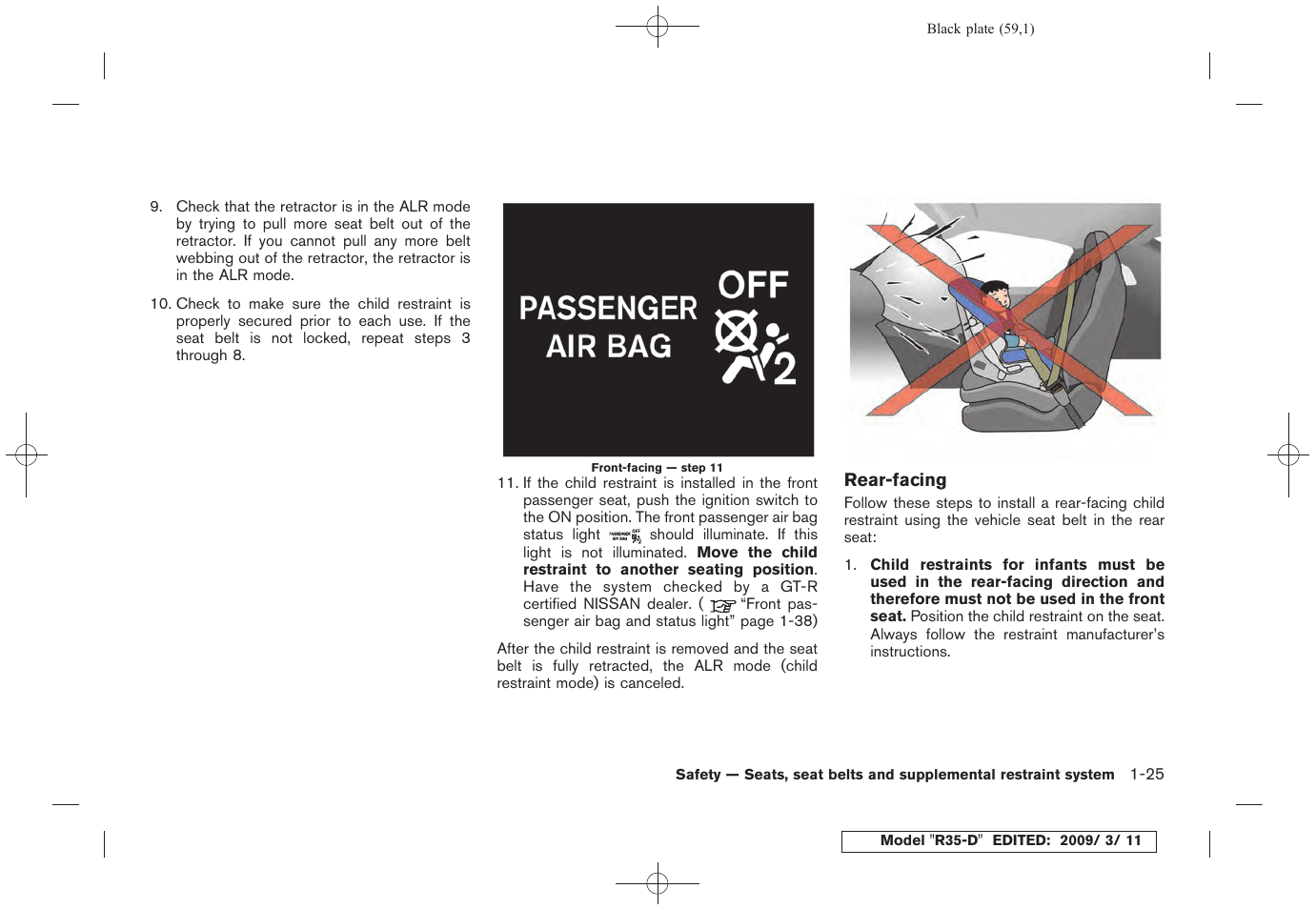 NISSAN 2010 GT-R Sports Sedan User Manual | Page 62 / 314