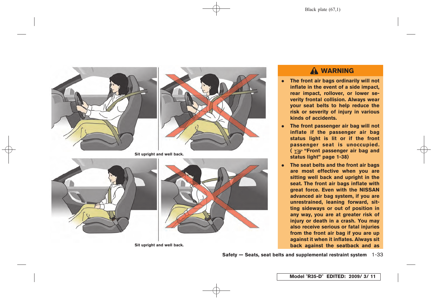 NISSAN 2010 GT-R Sports Sedan User Manual | Page 70 / 314