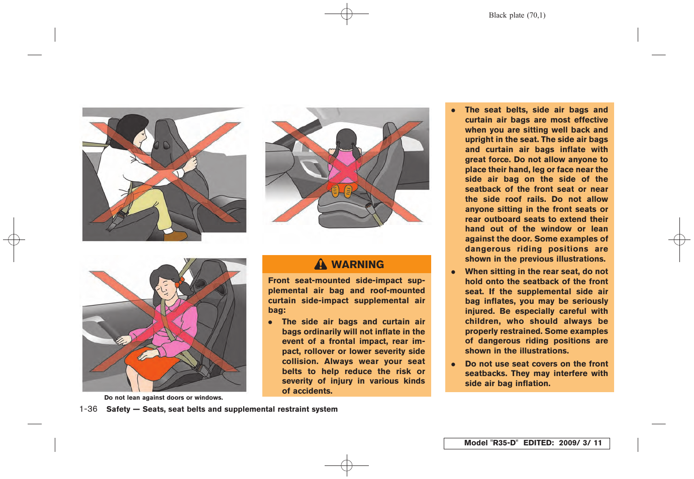 NISSAN 2010 GT-R Sports Sedan User Manual | Page 73 / 314