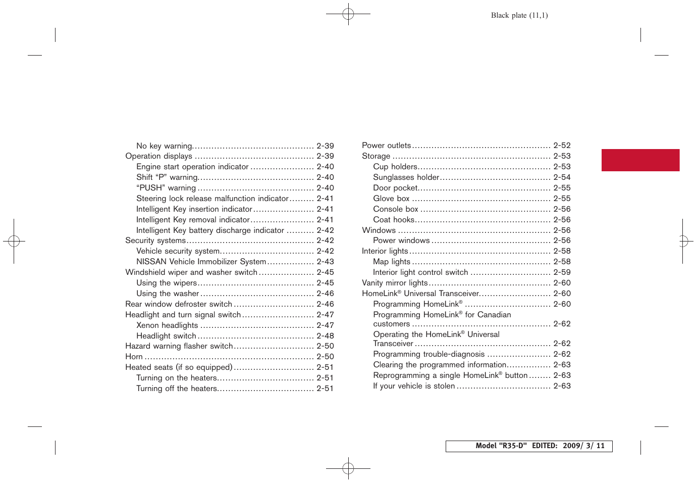 NISSAN 2010 GT-R Sports Sedan User Manual | Page 84 / 314