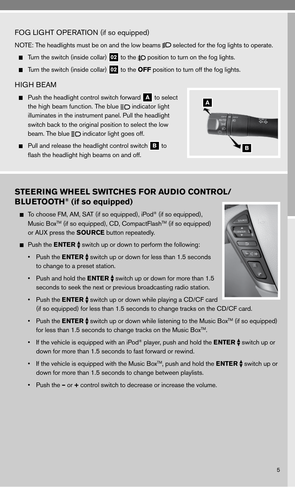 If so equipped) | NISSAN 2010 Murano User Manual | Page 7 / 48