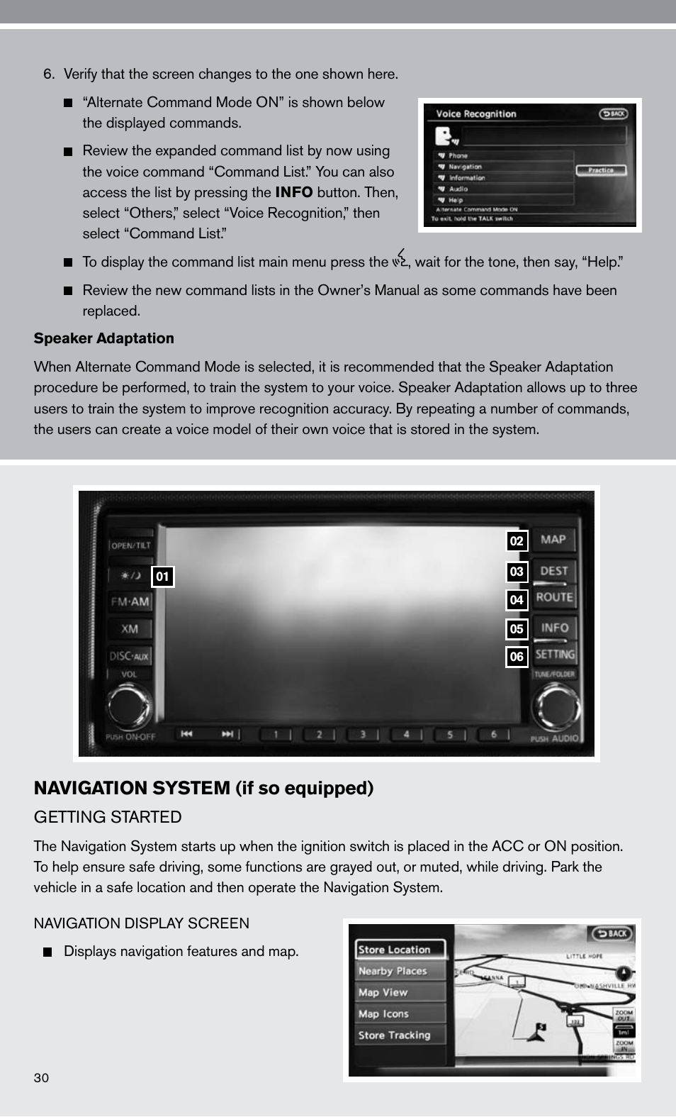 Navigation system (if so equipped) | NISSAN 2010 Altima Hybrid User Manual | Page 32 / 40