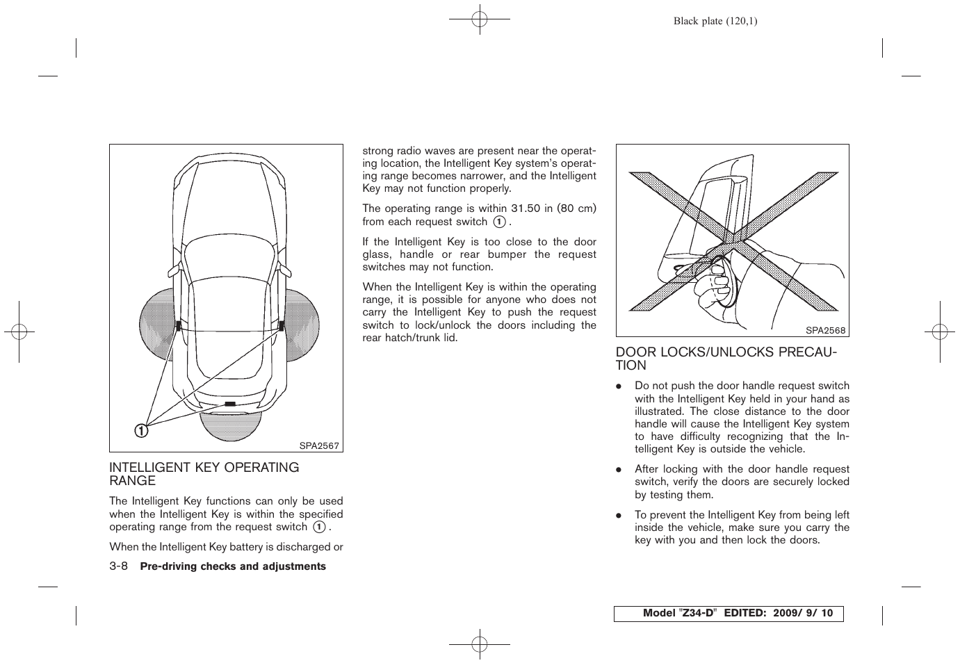 NISSAN 2010 Z Coupe User Manual | Page 120 / 409