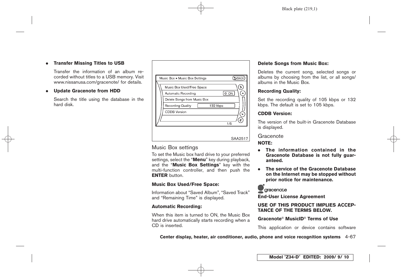 NISSAN 2010 Z Coupe User Manual | Page 219 / 409