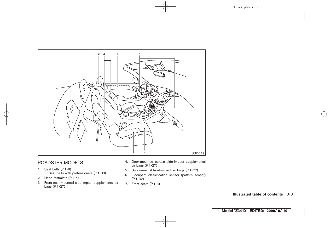 Roadster models -3 | NISSAN 2010 Z Coupe User Manual | Page 9 / 409