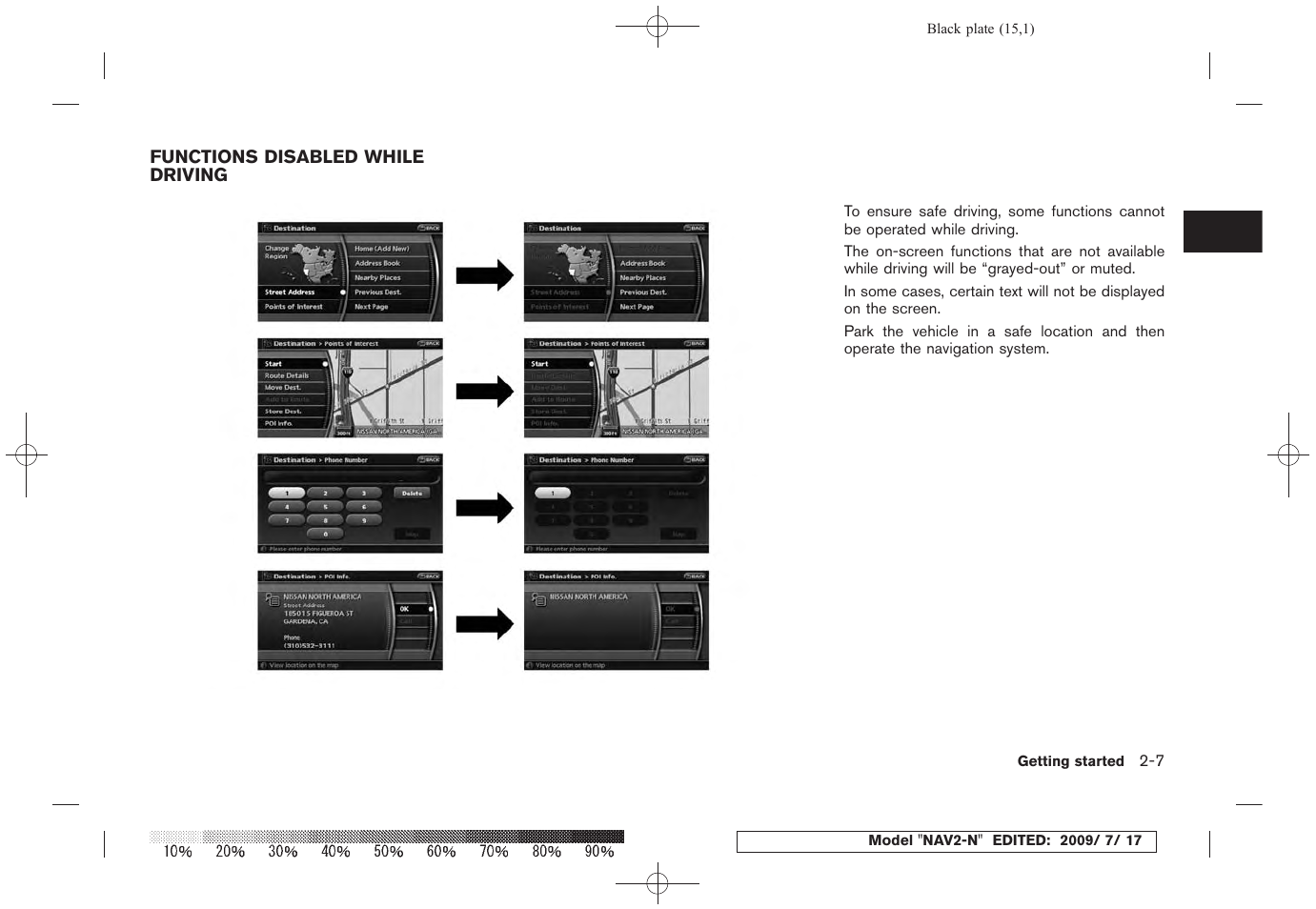 Functions disabled while driving -7 | NISSAN 2010 Pathfinder User Manual | Page 14 / 234