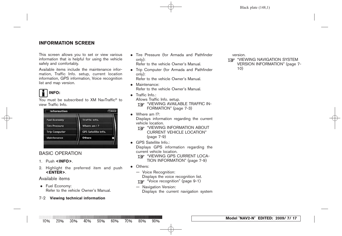 Information screen -2, Basic operation -2 | NISSAN 2010 Pathfinder User Manual | Page 143 / 234