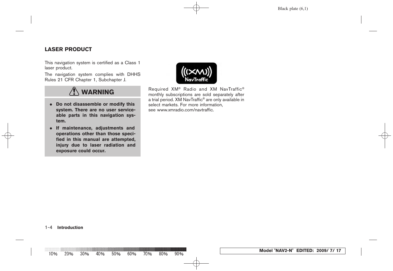 Laser product -4, Warning | NISSAN 2010 Pathfinder User Manual | Page 7 / 234