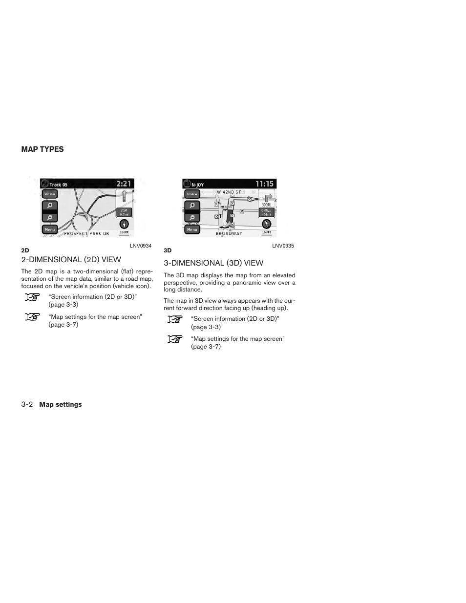 Map types -2 | NISSAN 2010 Versa User Manual | Page 15 / 79