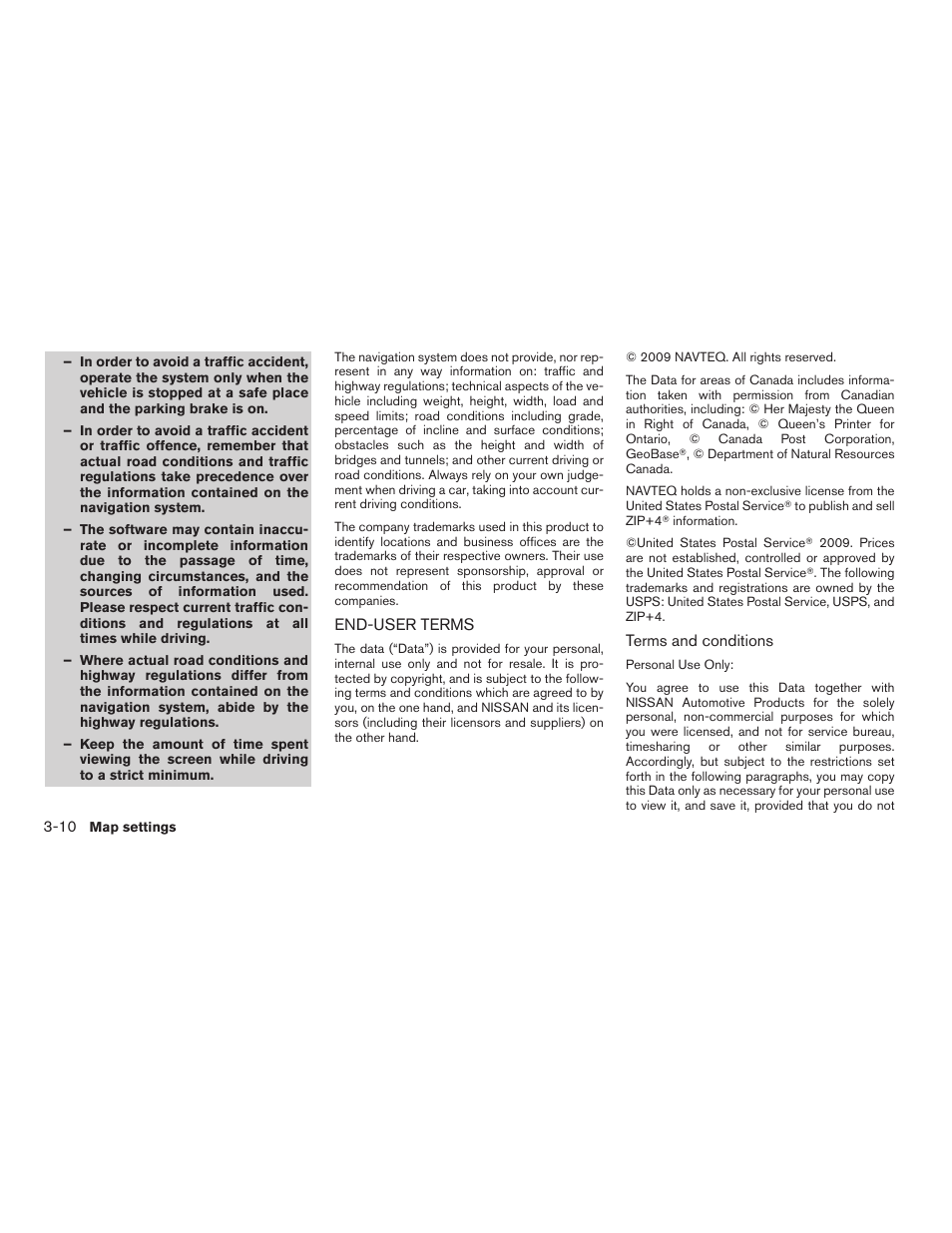 End-user terms -10 | NISSAN 2010 Versa User Manual | Page 23 / 79