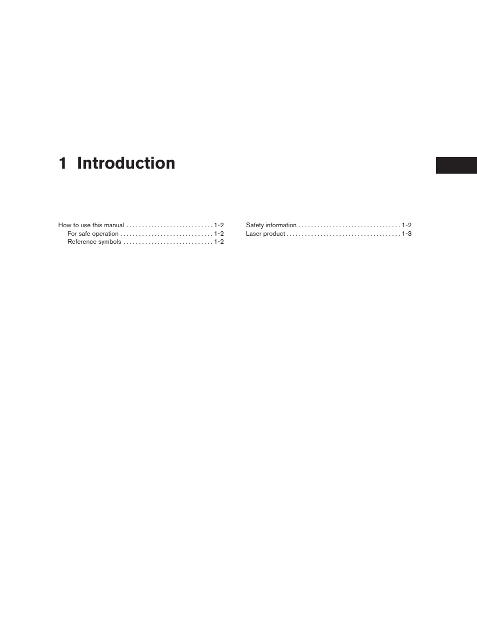 Introduction, 1 introduction | NISSAN 2010 Versa User Manual | Page 4 / 79