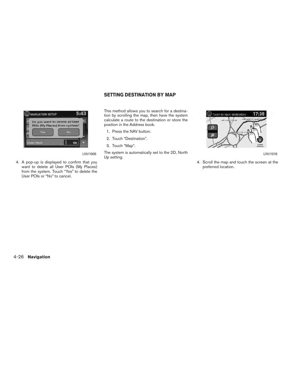 Setting destination by map -26 | NISSAN 2010 Versa User Manual | Page 51 / 79