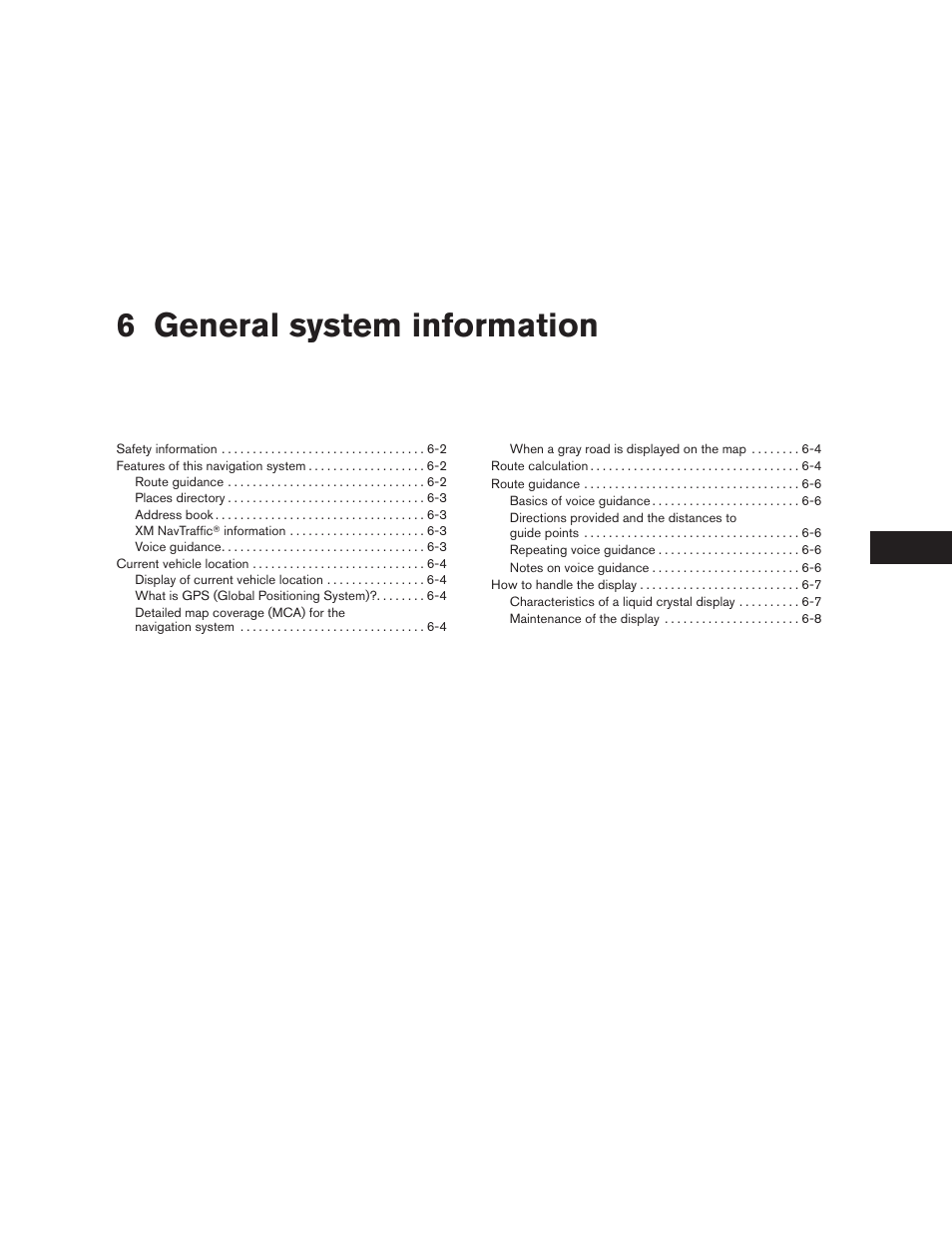 General system information, 6 general system information | NISSAN 2010 Versa User Manual | Page 64 / 79