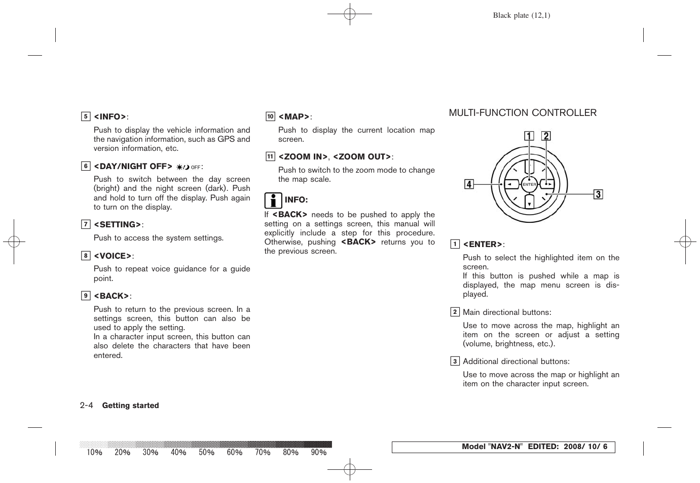 Multi-function controller -4 | NISSAN 2009 Murano User Manual | Page 10 / 264
