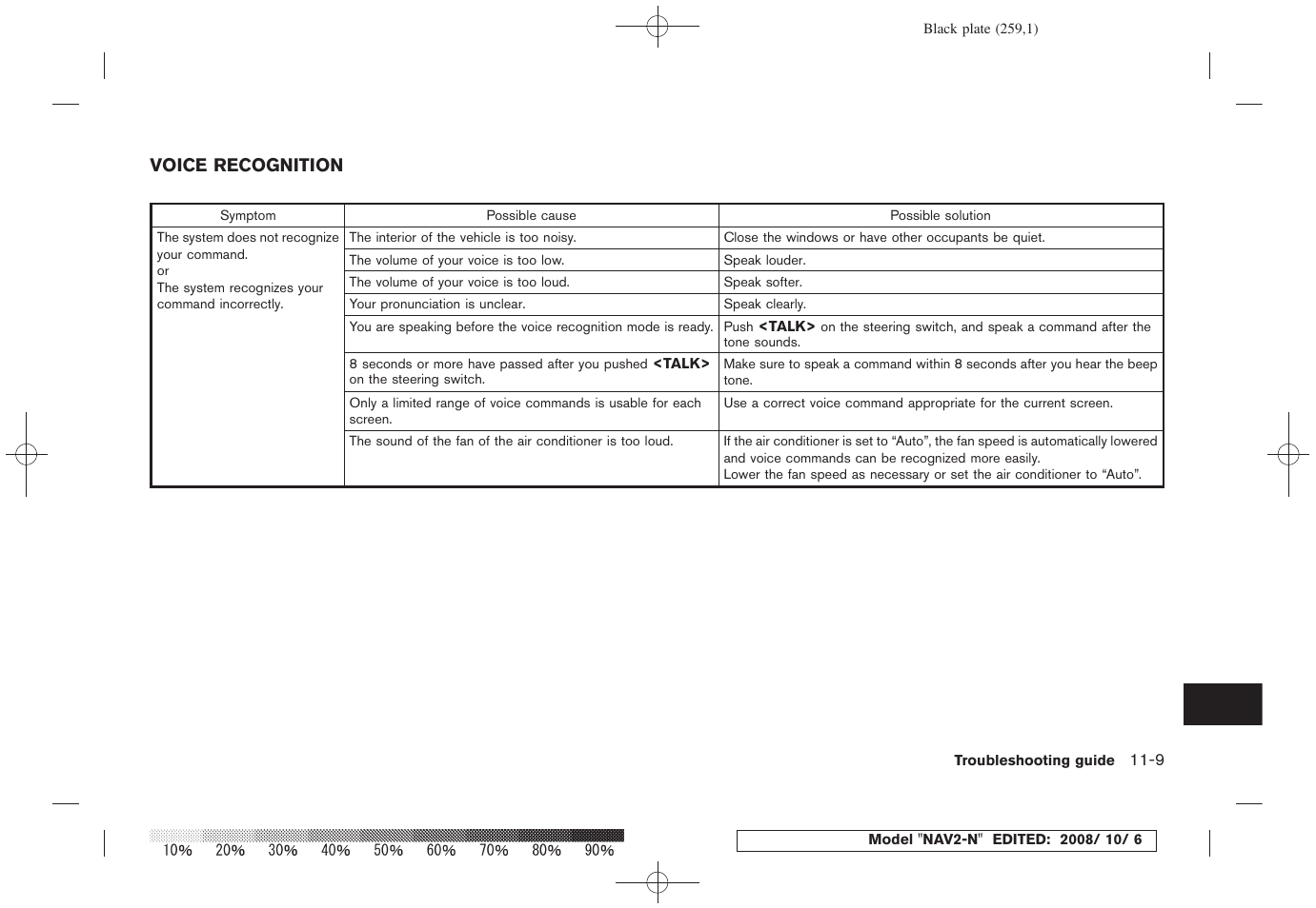 Voice recognition -9 | NISSAN 2009 Murano User Manual | Page 249 / 264