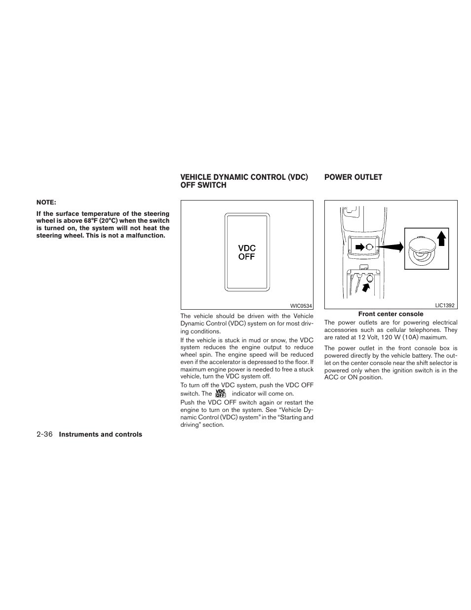 NISSAN 2010 Maxima User Manual | Page 109 / 458