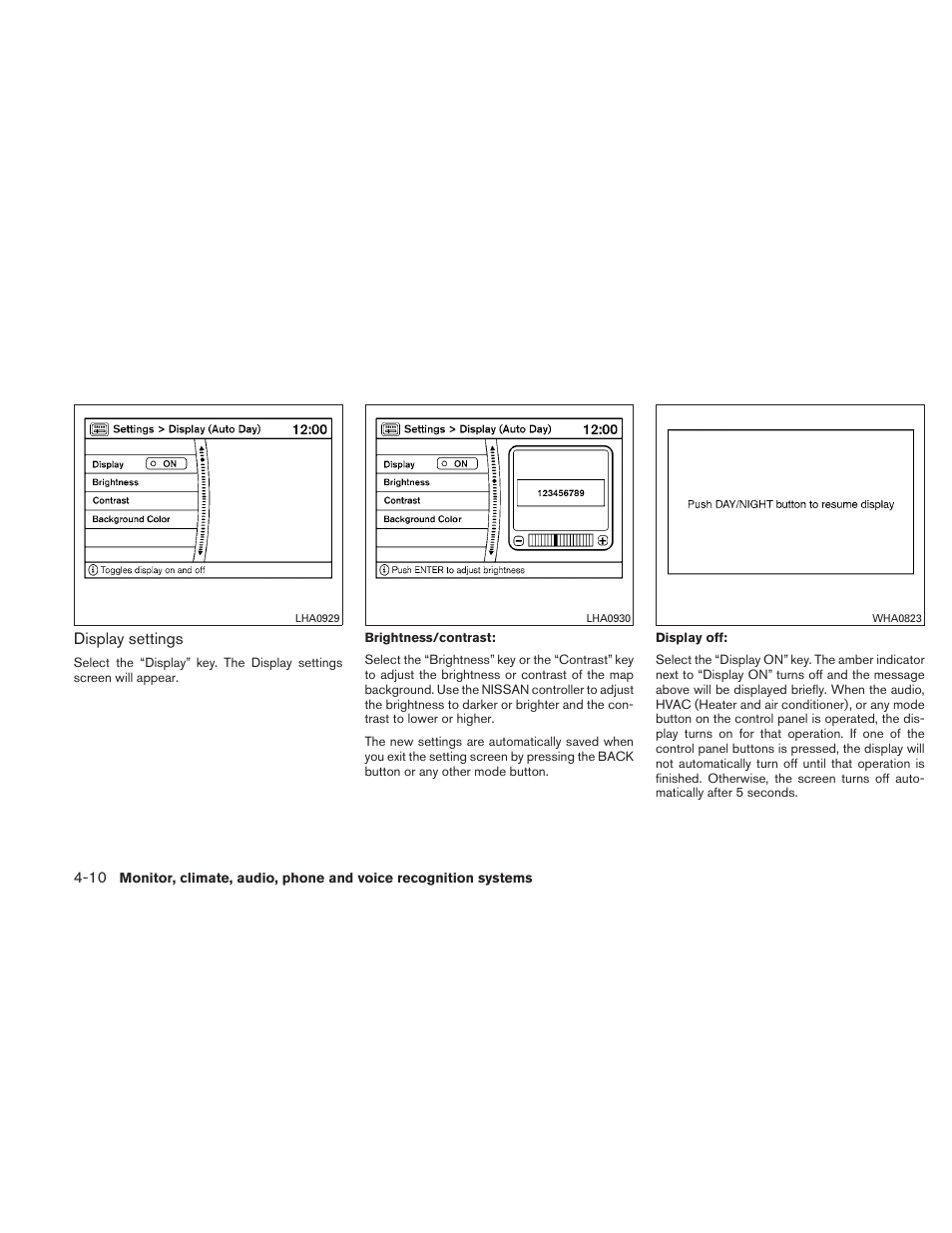 NISSAN 2010 Maxima User Manual | Page 171 / 458