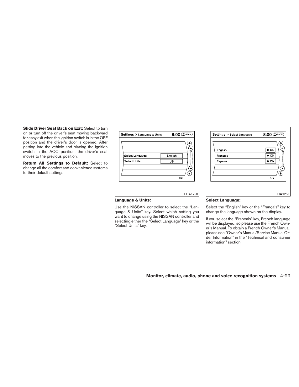 NISSAN 2010 Maxima User Manual | Page 190 / 458
