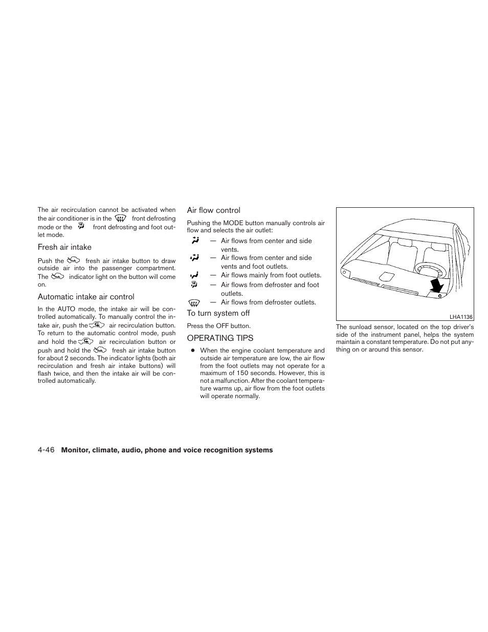 Operating tips -46 | NISSAN 2010 Maxima User Manual | Page 207 / 458