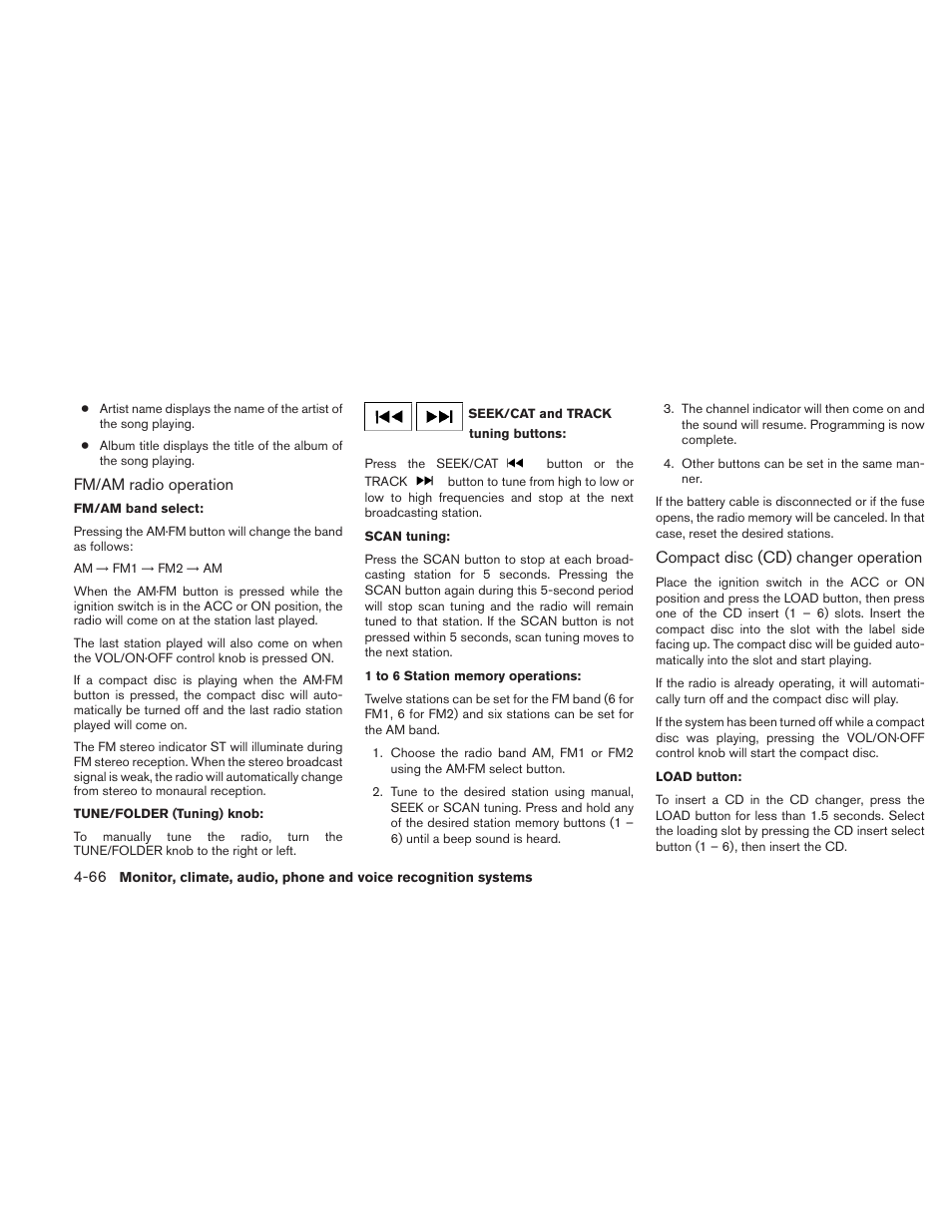 NISSAN 2010 Maxima User Manual | Page 227 / 458