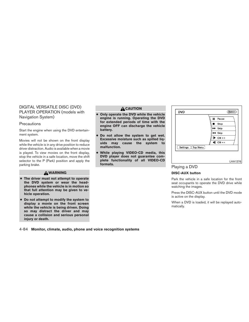 NISSAN 2010 Maxima User Manual | Page 245 / 458