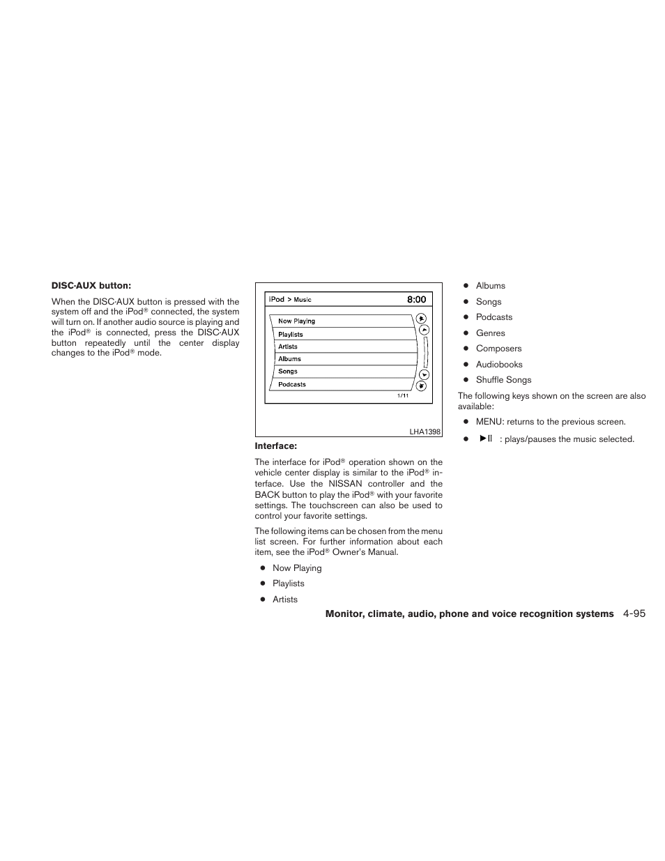 NISSAN 2010 Maxima User Manual | Page 256 / 458